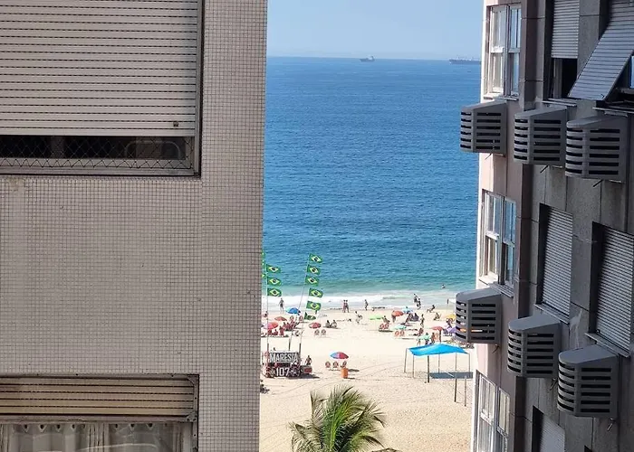Apartamento Copacabana, Vista Mar 100 M Da Praia